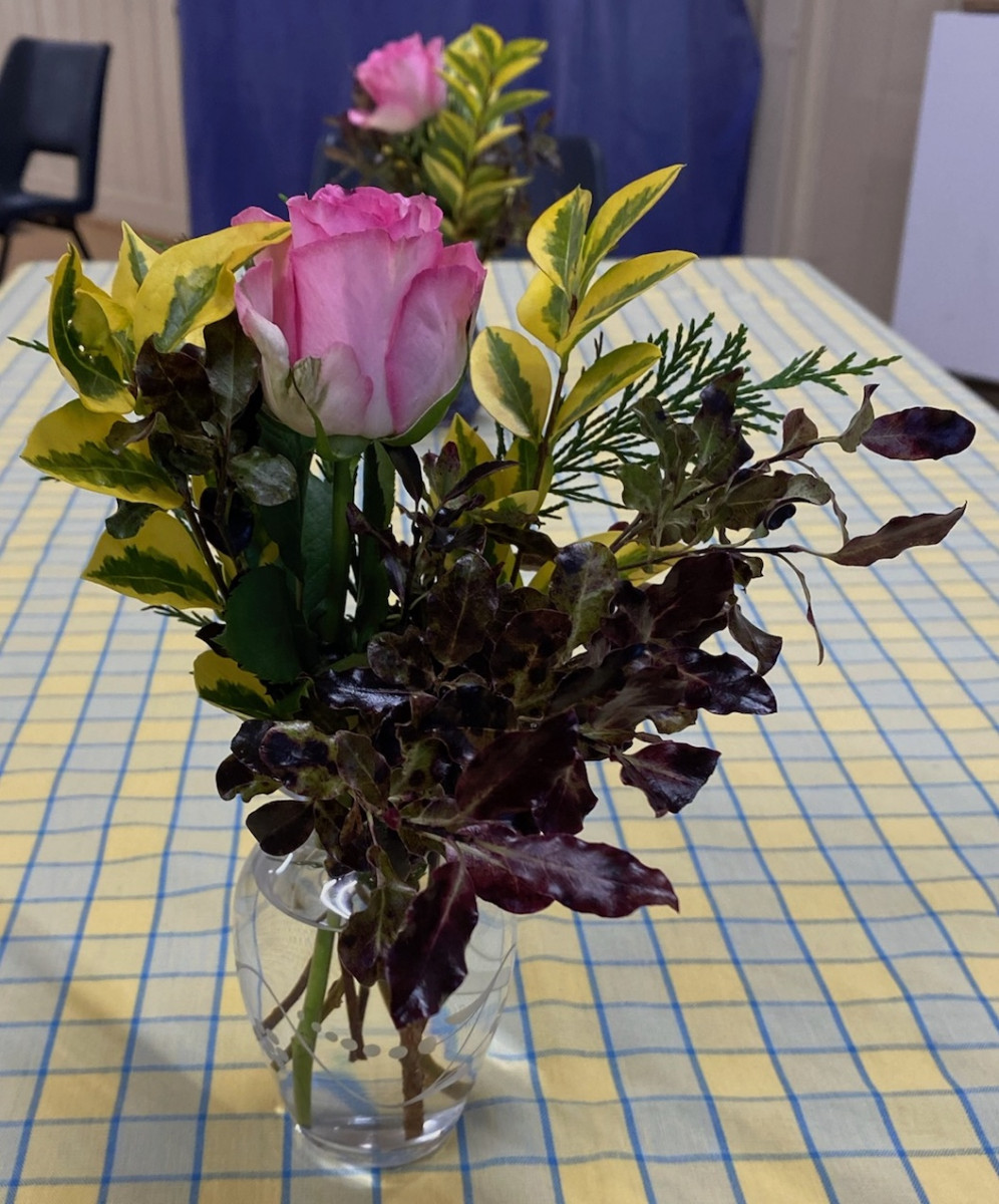 Flowers on a table