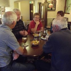 Group picture in a pub